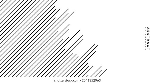 Abstract modern white background with stripes black lines design. Vector illustration