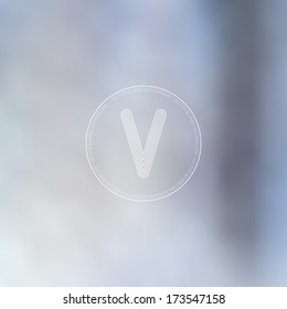Abstract Modern White and Blue Blur Background with Place for Your Text or Badge - Vector Illustration