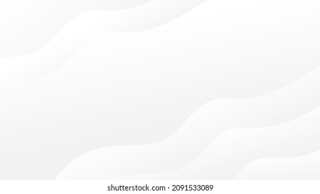 abstract modern white gradient geometric background with wave pattern for website banner and corporate presentation template design. vector illustration