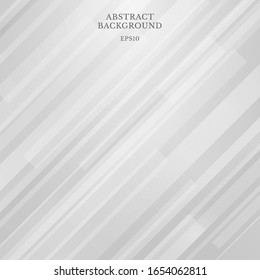 Abstract modern white and gray diagonal stripes pattern background and texture. Vector illustration