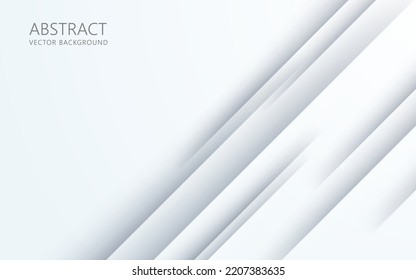 abstract modern white gray diagonal stripe with shadow and light background. eps10 vector