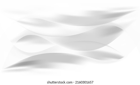 Abstract modern white grey background. Gray soft line wave. Luxury business backdrop. Geometric digital innovation wallpaper. Digital art screen. design for flyer poster, card. Cloud Dancer color.