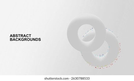 Abstract modern white grey background with glitch effect 