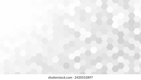 abstract modern white and grey elegant hexagons background