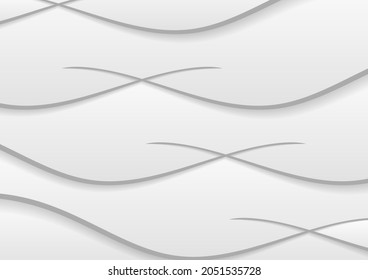 Abstract modern white and grey papercut background texture, papercut background design template