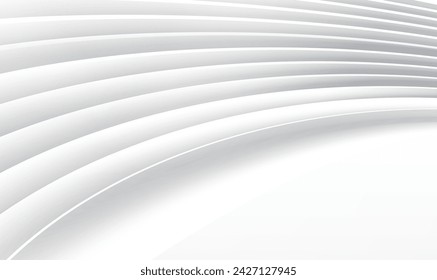 Abstract modern white space architecture circular concentric background,Future design building. Futuristic Interior. Digital business template. 3d White urban interior wall panel pattern. Vector EPS10