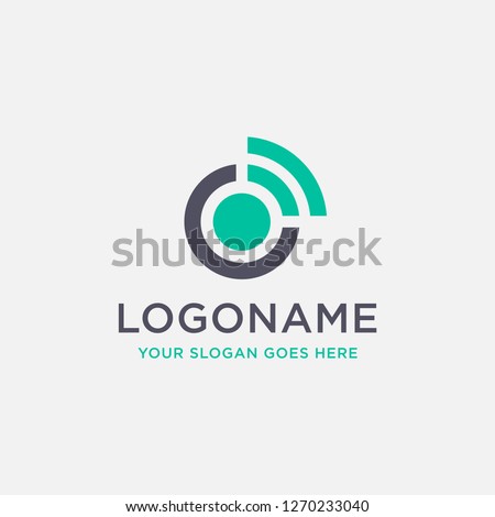 Abstract modern wireless signal logo icon vector template, internet vector logo on white backgroud