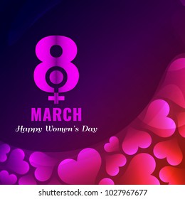Abstract modern Women's day vector background design