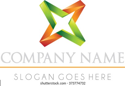 Abstract modern X logo vector | Modern shadow star logo vector professional 