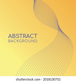 Abstract Modern Yellow Background with Blue Line Elements
