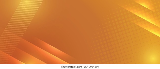 Abstract modern yellow background with bright elements, parallel lines and geometric shape in vector illustration. 
