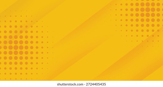Fondo amarillo moderno abstracto con rayas y semitono