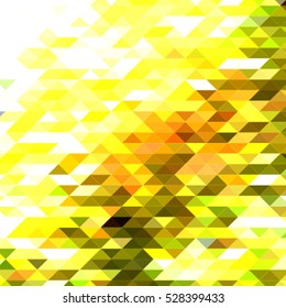 abstract modern yellow geometric pattern in the style of origami triangles, vector illustration