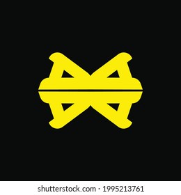 abstract modern yellow geometry logo. Typography sports, technology, fashion, digital, future creative logo font. vector illustration