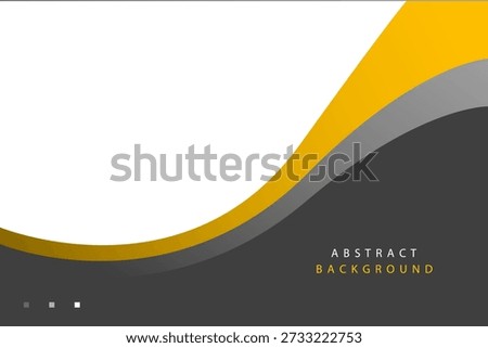 Abstract modern with yellow and gray metallic wave layer. vector background
