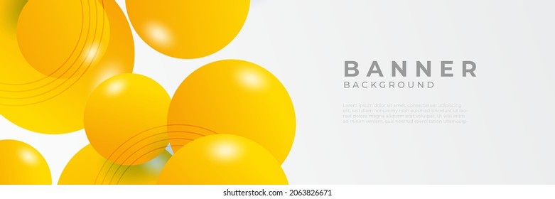 abstract modern yellow horizontal web banner design template backgrounds