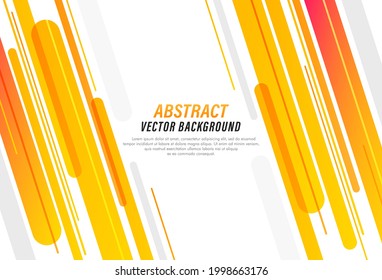 Abstract modern yellow and orange diagonal geometric on white background. Simple stripes lines square design concept. Overlapping geometric gradient element creative. Vector illustration