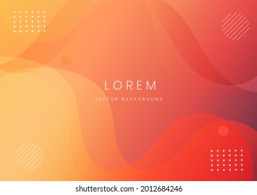 Resumen del fondo de forma del fluido del gradiente amarillo y naranja moderno con espacio de copia para el texto. Puede usar para publicidad, afiche, plantilla, presentación comercial. Ilustración del vector