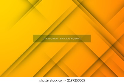 abstract modern yellow orange gradient diagonal stripe with shadow and light background.eps10 vector