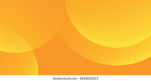 Abstract modern yellow and orange gradient circle. Minimal fluid background for posters,