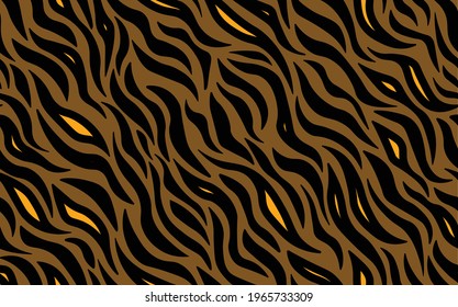 Resumen de diseño moderno de cebra sin fisuras. Los animales están de moda. Ilustración de material vectorial decorativo beige y negro para impresión, tarjeta postal, tela, textil. Ornamento moderno de piel estilizada.