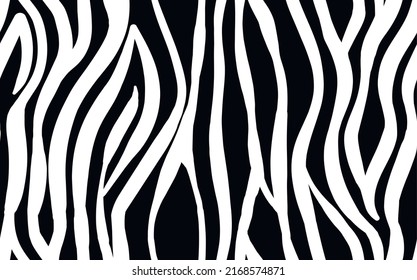 Abstract modern zebra seamless pattern. Animals trendy background. White and black decorative vector stock illustration for print, card, postcard, fabric, textile. Modern ornament of stylized skin.