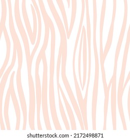 Abstraktes, modernes Zebra nahtloses Muster. Tiere, trendiger Hintergrund. Weiße und beige dekorative Vektorgrafik für Druck, Karte, Postkarte, Gewebe, Textilien. Modernes Ornament der stilisierten Haut.