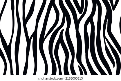 Abstract modern zebra seamless pattern. Animals trendy background. White and black decorative vector stock illustration for print, card, postcard, fabric, textile. Modern ornament of stylized skin.