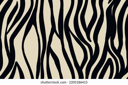 Abstract modern zebra seamless pattern. Animals trendy background. White and black decorative vector stock illustration for print, card, postcard, fabric, textile. Modern ornament of stylized skin.