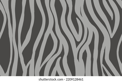 Abstract modern zebra seamless pattern. Animals trendy background. Grey decorative vector stock illustration for print, card, postcard, fabric, textile. Modern ornament of stylized skin.