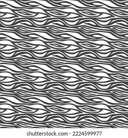 Abstract modern zebra seamless pattern. Animals trendy background. White and black decorative vector stock illustration for print, card, postcard, fabric, textile. Modern ornament of stylized skin.