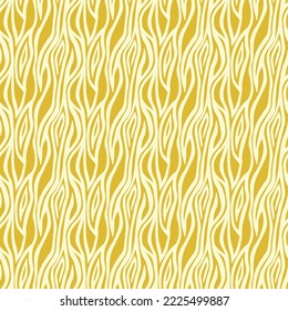 Abstract modern zebra seamless pattern. Animals trendy background. Yellow and white decorative vector stock illustration for print, card, postcard, fabric, textile. Modern ornament of stylized skin.