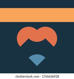 An abstract modernism geometric shape background image.