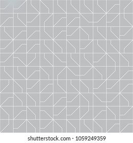 Abstract modernist style geometric tiles seamless pattern design, repeat background for web and print