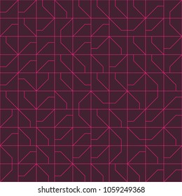 Abstract modernist style geometric tiles seamless pattern design, repeat background for web and print