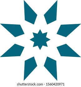 
Abstract modified eight taper star vector logo