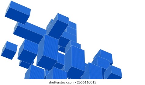 abstract modular architecture 3d rendering	