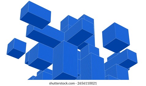 abstract modular architecture 3d rendering	