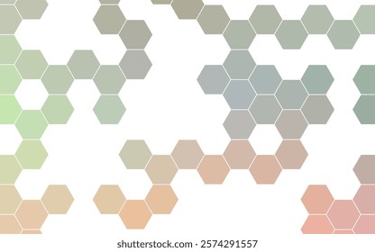 Abstract Modular Hexagonal Pattern in Soft Gradient Tones