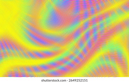 Resumo do padrão de moire. Um efeito de moire extremo, criando um padrão desagradável e não natural em uma superfície de tela de computador degradada