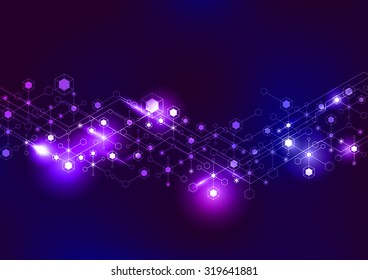 Abstract molecular background. Molecule background.