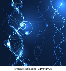 Abstract molecular background. Molecule background.