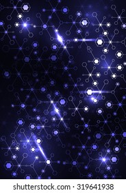 Abstract molecular background. Molecule background.