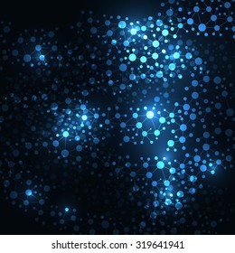 Abstract molecular background. Molecule background.
