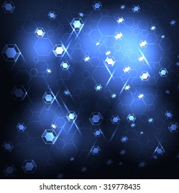 Abstract molecular background. Molecule background.