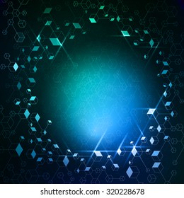 Abstract molecular background. Molecule background.