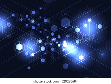 Abstract molecular background. Molecule background.