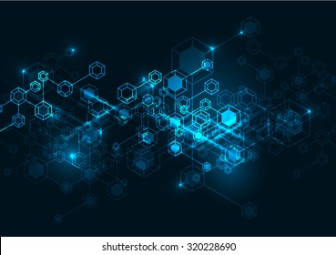 Abstract molecular background. Molecule background.
