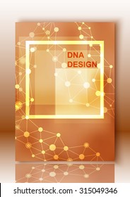 Abstract molecular background. For poster, flyer, brochure design template.
