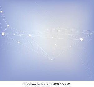 Abstract molecular connection. Technology connection. Connection of cells.